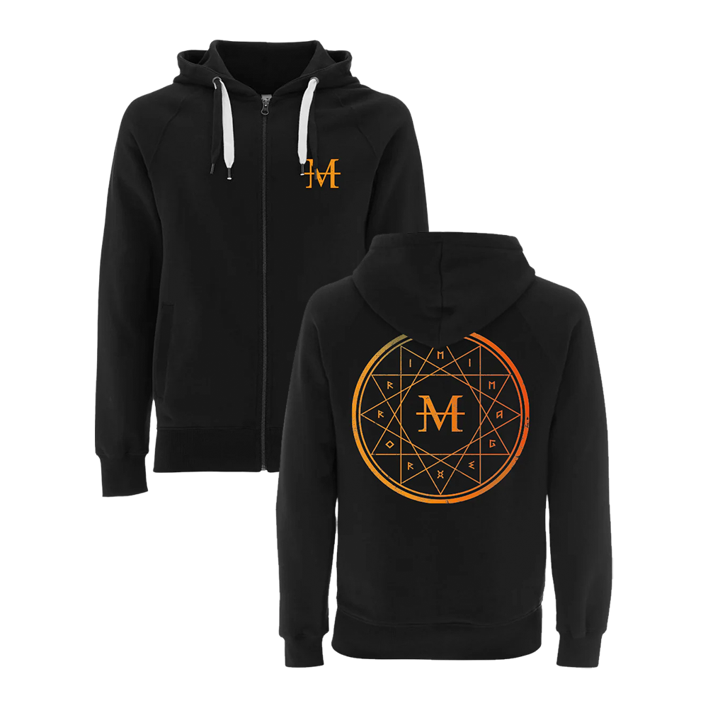 Mirror Image Zip Hoodie - Black