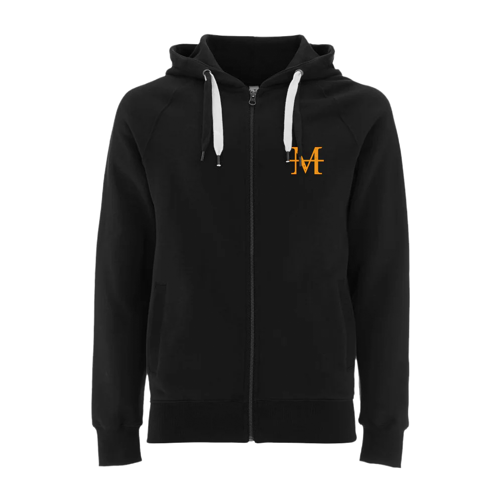 Mirror Image Zip Hoodie - Black